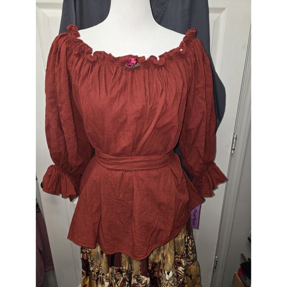 Anna Konya Limited Edition Tiered Maxi Boho Skirt Shirt Set NEW Original Tag VTG - Picture 4 of 16